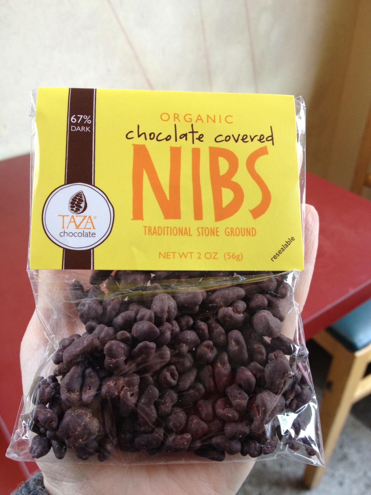 Accidentally Vegan: Organic Chocolate Covered Nibs by Taza Chocolate!