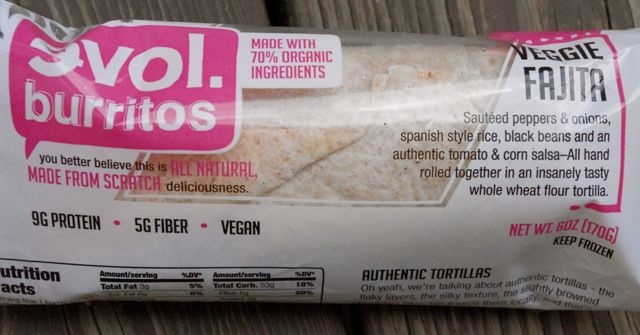 Veggie Fajita Frozen Burrito by Evol Foods!