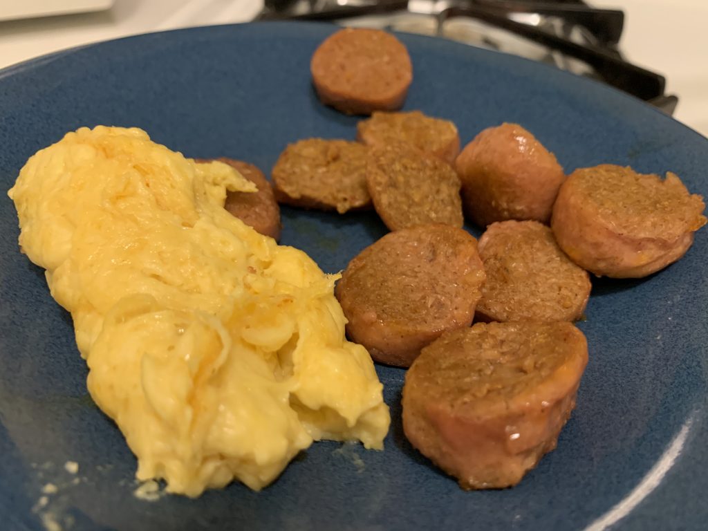Just egg vegan egg product review with beyond meat vegan sausage