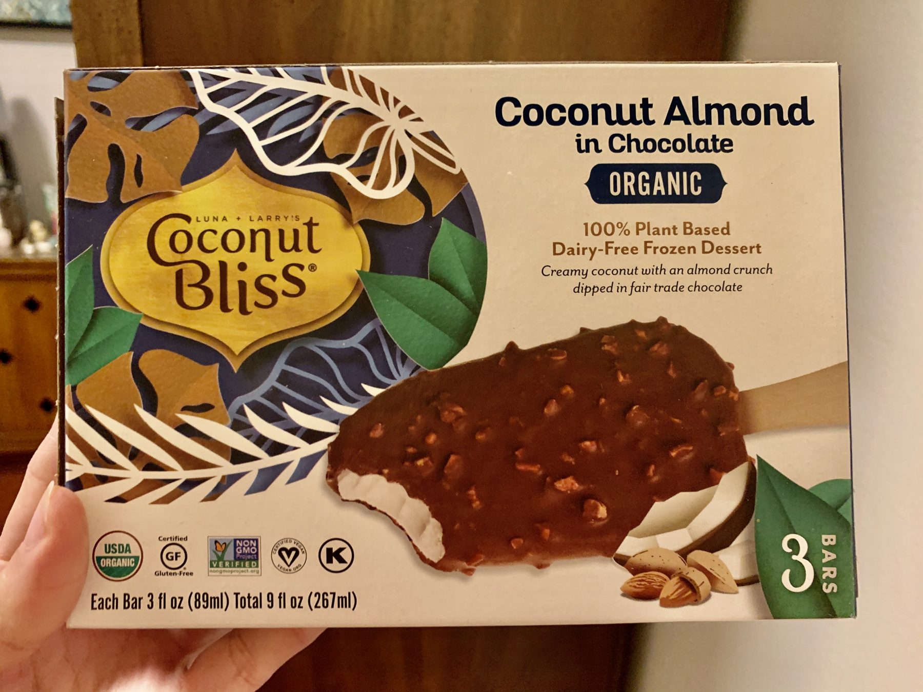 Vegan Ice Cream Coconut Bliss Coconut Almond Bars