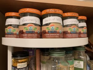 Here's how I reuse my Petit Pot jars - as spice jars